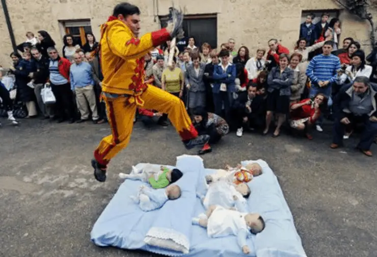 Baby jumping in SPain